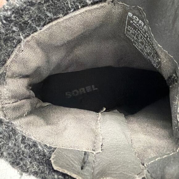 Sorel Boots Womens Size 7 Black Lolla Ankle Booties Leather Buckle Side Zip - Picture 8 of 12